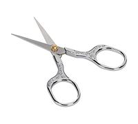 Tijeras Antiguas, Tijeras de Costura de Acero Inoxidable con Oro para Bordado, Artículo Coleccionable, Manijas Ergonómicas, Compacto y Liviano, 4.9 Pulgadas (SILVER)