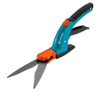 Tijeras cortacésped Comfort de GARDENA, giratorias: tijeras para césped con cuchillas giratorias 360° para diestros y zurdos, afilado ondulado para corte exacto, antiadherentes, cómodo mango (8734-20)