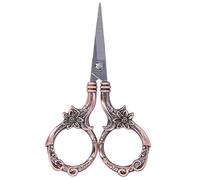 Tijeras Costura Pequeñas, Patrón de Flor de La Vendimia Clásico de Acero Inoxidable Sastre Tijeras, 3,5 pulgadas Tijera Bordar de Estilo europeo, Tijeras De Precisión Artesanales Bricolaje(Cobre)