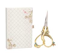 Tijeras de Bordado de Punta Puntiaguda de Acero Inoxidable, Tijeras de Coser Doradas, Cortadora de Hilo Vintage para Obras de Arte