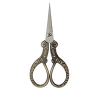 Tijeras de bordado vintage de 4,3 pulgadas, tijeras de puntadas portátiles pequeñas de acero inoxidable para corte de punto de cruz, bordado, costura, manualidades, trabajos