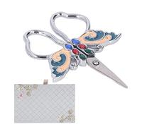 Tijeras de bordado vintage, tijeras de punta afilada en forma de mariposa de acero inoxidable para costura, tijeras de precisión incisiva con mango decorativo para labores de