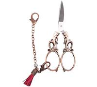 Tijeras de bordado y costura retro europeas - Diseño de de los valles, tijeras artesanales portátiles con cadena Hecho de acero inoxidable y resistente al óxido, perfectas para uso doméstico |