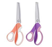 Tijeras de Bordar con Mango de Color, Acero Inoxidable, 2 Piezas, Tijeras de Tela DIY con Diente Ondulado - Corte Preciso, Diseño Ergonómico, Uso en Casa y Oficina