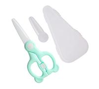 Tijeras de cerámica para alimentos, tijeras de suplemento alimentario para bebés, con cubierta protectora y funda de viaje para fideos, carne, pollo, verduras y frutas