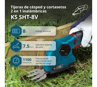 Tijeras de césped y cortasetos 2 en 1 inalámbricas KS SHT-8V