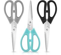 Tijeras de cocina de acero inoxidable, 3 colores, 8 pulgadas, aptas para lavavajillas, para hierbas, pollos, carne, aves de corral, verduras, tijeras multiusos para cortar cajas de papel, paquetes