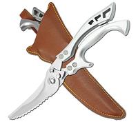 Tijeras de cocina de acero inoxidable de alta resistencia, multiusos ultra afiladas, tijeras profesionales de aves de corral para huesos, pollo, carne, pescado, pavo, verduras, tijeras de barbacoa.