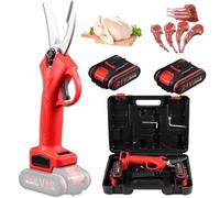 Tijeras De Cocina EléCtricas InaláMbricas Para Huesos, ¡Corta Aves Y MáS! Tijeras De Cocina EléCtricas Recargables | 2 BateríAs De 2000mah, Agarre Antideslizante,Red