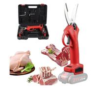 Tijeras de cocina eléctricas pesadas de acero inoxidable inalámbricas profesionales para cortar pollo, aves de corral, carne de presa, cangrejo y mariscos.