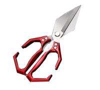 Tijeras de cocina multifuncionales de alta resistencia,Mango antideslizante,Ergonómico,Para pollo,carne,mariscos,verduras y frutos secos(plata,rojo,dorado,verde,negro) (rojo)