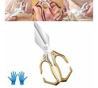 Tijeras De Cocina Multifuncionales De Alta Resistencia, Tijeras Multiusos For Alimentos, Tijeras De Acero Inoxidable For Carne, Herramientas Y Utensilios For Comedor, Tijeras Multiusos(Gold)