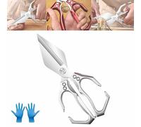 Tijeras De Cocina Multifuncionales De Alta Resistencia, Tijeras Multiusos For Alimentos, Tijeras De Acero Inoxidable For Carne, Herramientas Y Utensilios For Comedor, Tijeras Multiusos(Silver)