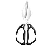 Tijeras De Cocina Multifuncionales Y Resistentes, Ergonómicas 2 En 1, De Acero Al Carbono, Japonesas, For Cortar Carne, Verduras Y Frutos Secos(Black)