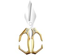Tijeras De Cocina Multifuncionales Y Resistentes, Ergonómicas 2 En 1, De Acero Al Carbono, Japonesas, For Cortar Carne, Verduras Y Frutos Secos(Gold)