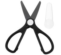 Tijeras de Cocina Multiusos Rectas de Acero Inoxidable y Abs Negras | Uso en Cocina y Jardinería, Agarre Cómodo Antideslizante, Hojas Afiladas