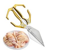 Tijeras de cocina para alimentos - Tijeras de marisco de acero inoxidable, culinarias resistentes versátiles para aves de corral y verduras mariscos preparación de pescados