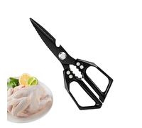Tijeras de cocina resistentes y cortadores universales para pollo | Tijeras de alimentos de acero inoxidable para cortar pollo, procesamiento de aves, crabbenknacken, mariscos,