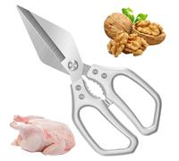 Tijeras De Cocina | Tijeras de Acero Inoxidable para Carne | Multiusos Uso Intensivo Para Alimentos Carne Aves Costura Jardinería Papel