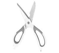 Tijeras de Cocina, Tijeras Multifuncionales para Desmontar, Raspar, Escamas de Pescado, Fácil de Limpiar para Chef, para Cortar Verduras, Frutas, Fideos, Pizza(Gris)