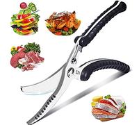 Tijeras de cocina, tijeras para aves de corral, acero inoxidable, tijeras de cocina, tijeras de cocina con mango antideslizante, para cortar pollo, huesos, pescado, carne, verduras
