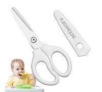 Tijeras de comida para niños | Cortador de tijera para alimentos para bebés con cubierta de hoja | Tijeras portátiles para niños pequeños, herramienta de alimentación para bebés, suministros de cocina