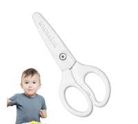 Tijeras de comida para niños | Tijeras de comida de cerámica para bebés y niños, con cubierta de hoja y bloqueo de seguridad | domésticas con punta redondeada, de cocina para alimentos