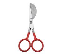 Tijeras de corte de alfombras - Tijeras de pico de pato de 4,72 pulgadas con hoja de acero inoxidable - Tijeras de mango escalonado curvado doble curvatura para alfombras y punzones