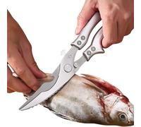 Tijeras de corte de carne | Tijeras de acero inoxidable resistentes para aves de corral, herramientas manuales con mango antideslizante para cortar carne, pescado, codorniz, verduras