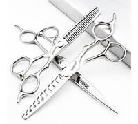 Tijeras de corte de pelo de 6/6.5/6.8/7pulgadas (6.5+6 pulgadas - 3pc-B)