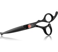 Tijeras de corte de pelo de 6 pulgada para niños, puntas redondeadas, tijeras profesionales de peluquería para salones, barberos, niños, bebés y uso doméstico, acero inoxidable japonés, negro y rojo