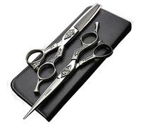 Tijeras de corte de pelo profesionales de 5,5/6 pulgadas, tijeras de corte de pelo afiladas de acero inoxidable, tijeras especiales para peluqueros (6 pulgadas - 2pc-D)