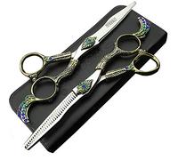 Tijeras de corte de pelo profesionales de 5,5/6 pulgadas, tijeras de corte de pelo afiladas de acero inoxidable, tijeras especiales para peluqueros (6 pulgadas - 2pc-C)