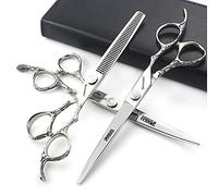 Tijeras de corte de pelo profesionales de 6/7 pulgadas, tijeras de corte de pelo afiladas de acero inoxidable, tijeras especiales para peluqueros. (1, 7 pulgadas - 3pc - A)