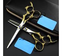Tijeras de Corte de Pelo Profesionales JP 440c de 6 Pulgadas con Mango de dragón Dorado, Tijeras para Cortar el Pelo, Tijeras de peluquería, Juego de Tijeras de peluquería.
