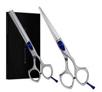 Tijeras de corte para uso profesional, de peluquería, hechas de acero pulido, 2 unidades, de Suvorna Razpro