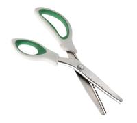 Tijeras de corte, tijeras para tela - Cortador de tela triangular con borde dentado de acero inoxidable - Tijeras de mango cómodo de acero inoxidable, accesorios de artesanía para corte de tela