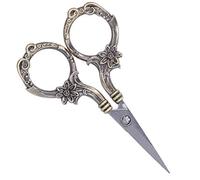 Tijeras de coser de acero inoxidable antiguas vintage Herramienta de costura vintage europea, accesorios de costura artesanales de punto de cruz de bordado de bricolaje, colección de(Qinggu)