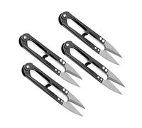 Tijeras De Costura En U De Acero De Alto Carbono, 4 Piezas Tijeras Acero Inoxidable Afiladas Para Costura, Para Punto De Cruz, Hilos De Coser Finos, Negro