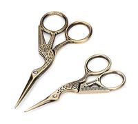 Tijeras de costura Tijeras de sastre Retro Bronce Acero Inoxidable 2 piezas Dos tamaños