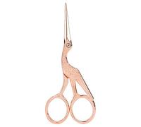 Tijeras de Costura Vintage, Estilo Cigüeña, Acero Inoxidable, Color Oro Rosa, Punta Afilada para Bordado y Trabajos de Arte DIY