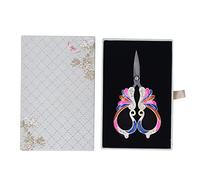 Tijeras de costura y bordado, tijeras portátiles vintage para manualidades DIY, corte de hilo de tejer, tijeras de precisión de punta micro en acero inoxidable con diseño