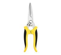 Tijeras de electricista industriales de acero inoxidable, multifunción, manuales, for cortar ranuras de alambre y placas delgadas, 1 unidad(Yellow)