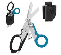 Tijeras de emergencia con cortador de correa y rompevidrios, alicates de tijeras plegables de acero inoxidable, tijeras de rescate para acampar al aire libre, herramientas…