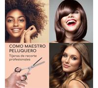 Tijeras de entresacar Alpha Premium extra afiladas microdentadas por una sola cara incl. estuche de tijeras Blumfeldt