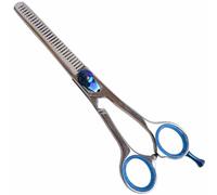 Tijeras de entresacar para perros Basic de 18 cm. y 7" en acero japonés - con tornillo de ajuste rápido