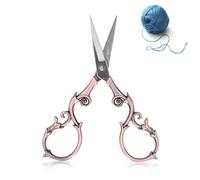 Tijeras de estilo europeo, tijeras de sastre de acero inoxidable, tijeras de coser pequeñas, trabajos de arte, herramienta de bricolaje, herramienta de bordado para coser, (Oro rosa)