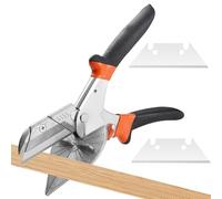 Tijeras de inglete - cortador de molduras multifunción, tijeras de ángulo ajustable, tijeras resistentes | herramienta de corte de 45-135 grados con cuchillas de repuesto para madera PVC corc