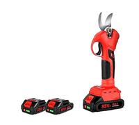 tijeras de jardín, Tijera de podar eléctrica sin escobillas de 1500W, 40mm, 4 engranajes, cortador de ramas de poda de bonsái, herramienta de paisajismo for batería de 18v(2 Battery Plug)