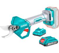 TOTAL - Tijera de Poda Brushless a Batería - 83 x 25 x 3 cm - Azul - Máxima Capacidad de Corte de 25 mm - Tijera de Poda con Motor Brushless para Jardinería